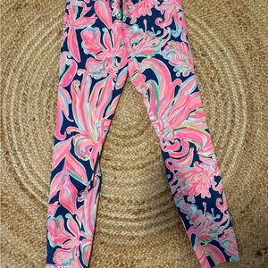Lilly Pulitzer Pink and Blue Cropped Pants